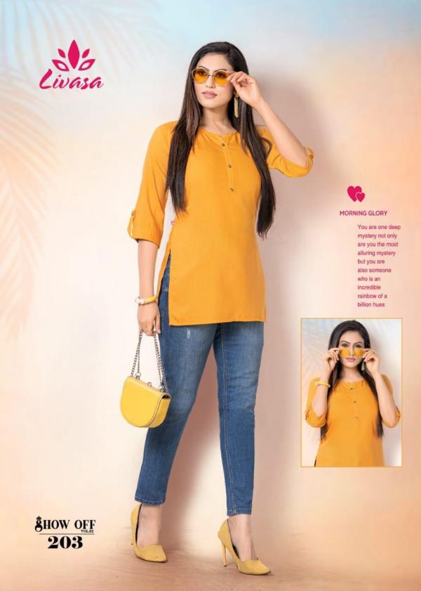 Livasa Show Off Vol 2 Rayon Exclusive Designer Kurti Collection